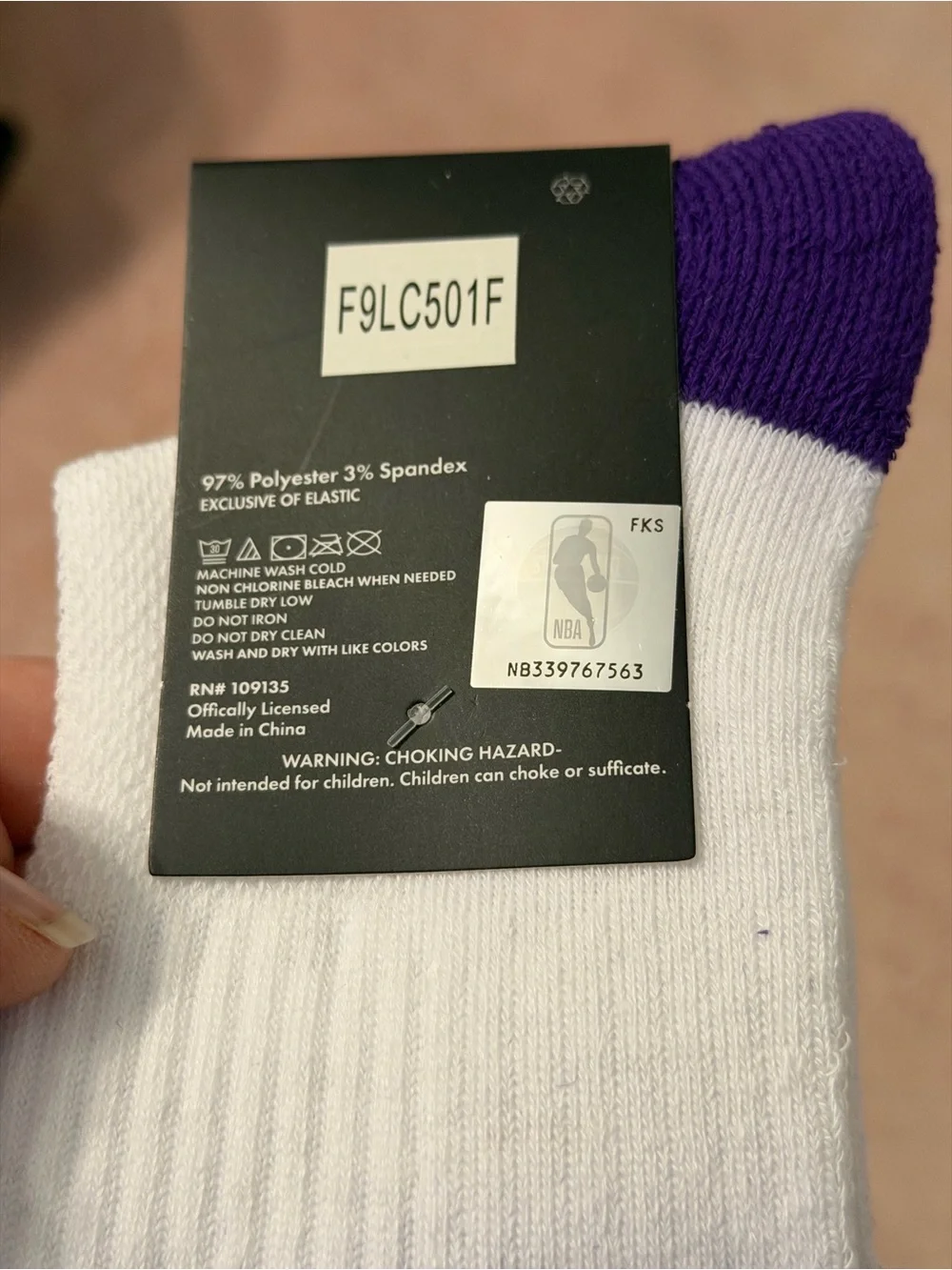 Los Angeles NBA Socks Women’s OS